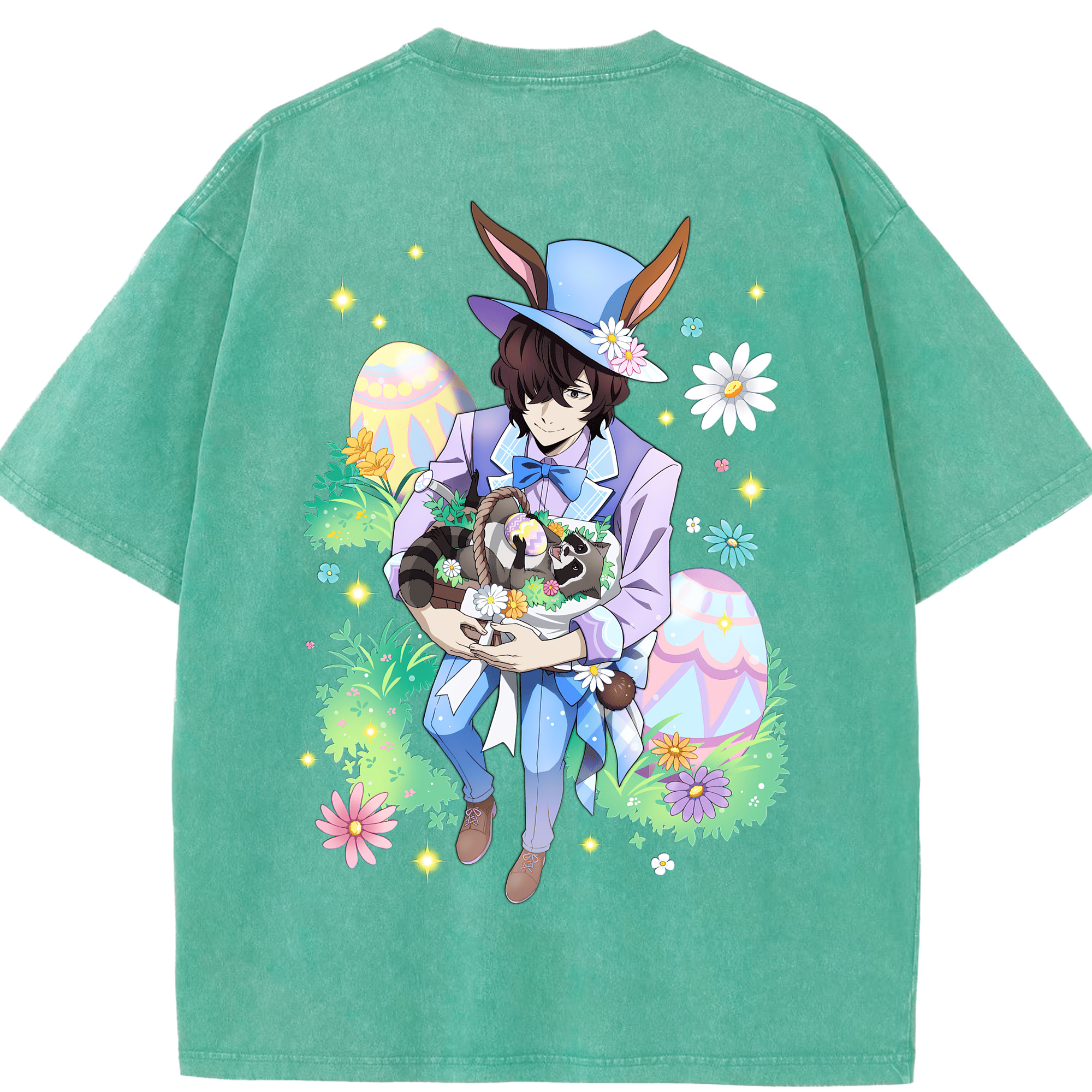 （画像用） 文豪ストレイドッグス Bungo Stray Dogs 綿100% ヴィンテージ風 半袖Tシャツ（背面プリント）